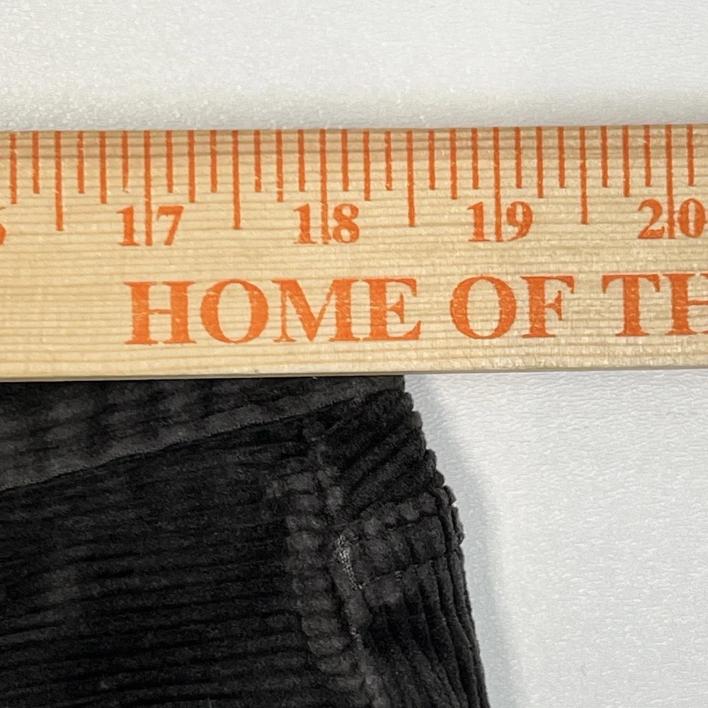 AllSaints Dean Black Grey Corduroy Pants Mens 36(Measures 36x26) Slim Crop